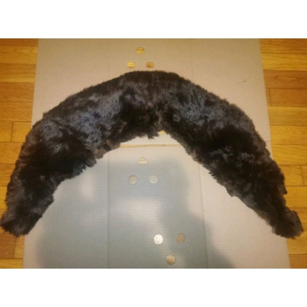 VTG Dark Brown Mink Fur Pelt Animal Collar Shoulder Wrap Stole 36"‎ x 7"